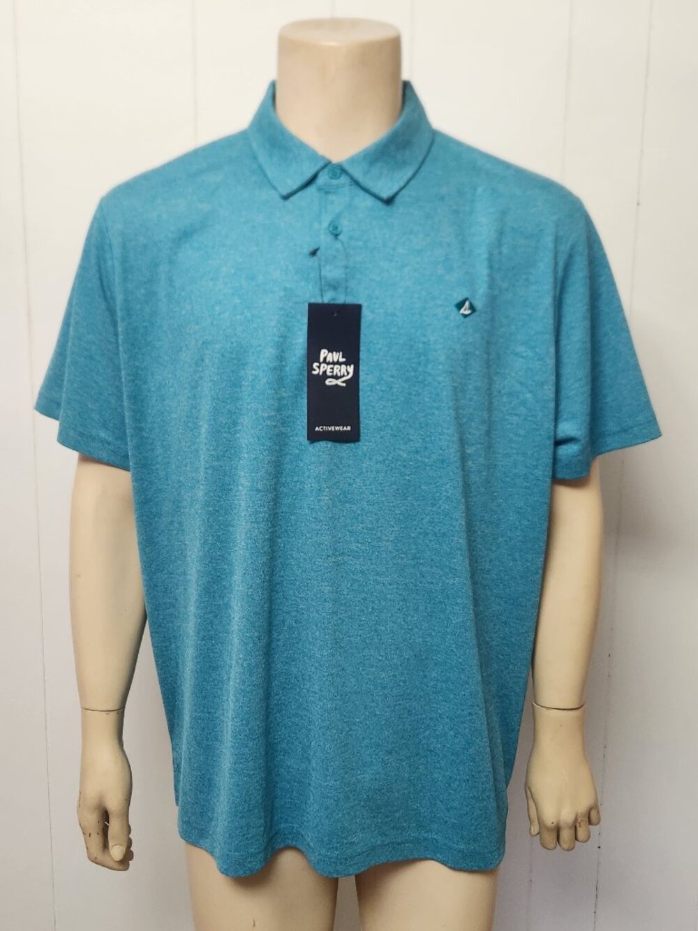 Sperry polo shirt XXL men's jade color golf NWT